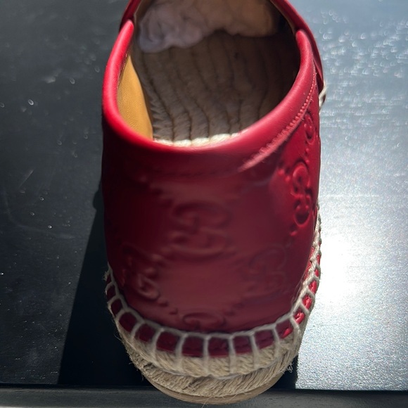 Gucci Red Leather Espadrilles - Picture 6 of 14